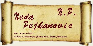 Neda Pejkanović vizit kartica